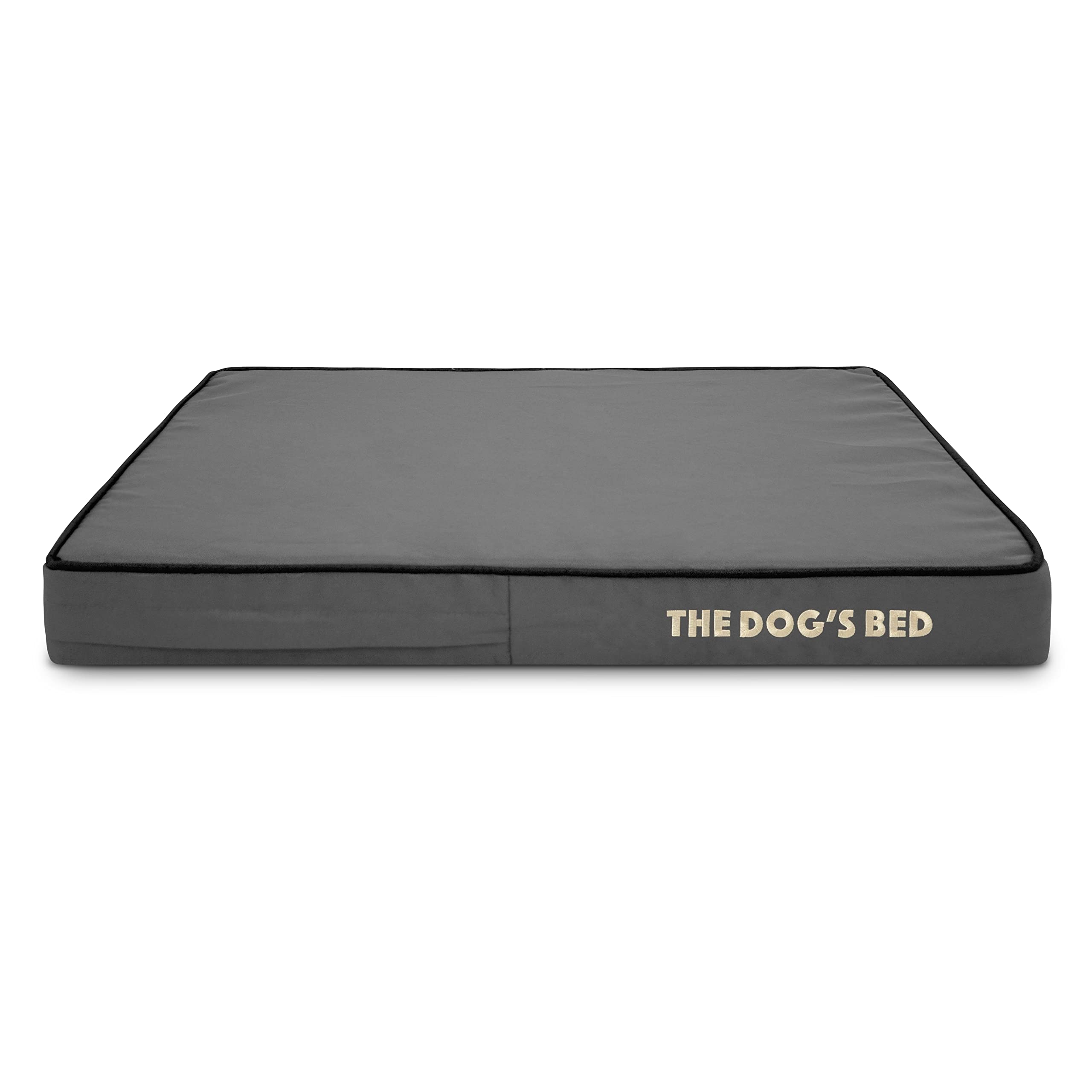 The Dog’s Bed Cover – Replacement Cover, Grey with Black Trim, Small, 10cm