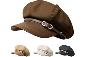 Busnos Newsboy Hats for Women and Men Beret Women's Hats & Caps Fall and Winter Womens Hat y2k Hat Women's Octagonal Cap