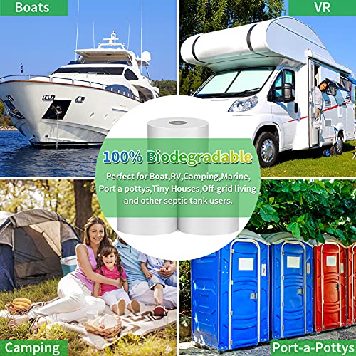 Rapid Dissolving RV Toilet Paper Septic Safe, Camping Toilet Paper Biodegradable, 9 Mega Rolls