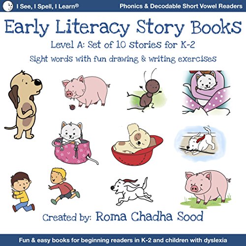 I See, I Spell, I LearnÂ® - Sight Words & Short Vowel Story Books: for Emergent Readers & Dyslexia - Levels A, B & C (Level A)