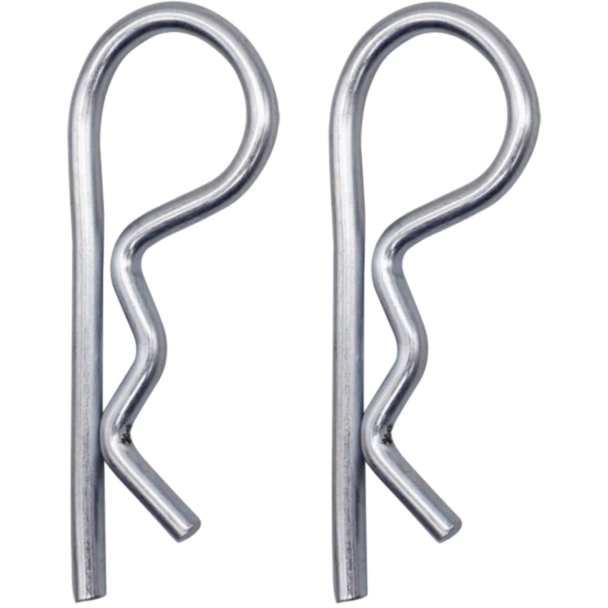 SKIR'CO (2 pcs) Zinc Plated Steel Spring Cotter Pins 6 mm, Ring R Clips, R Shaped Spring Cotter Pin