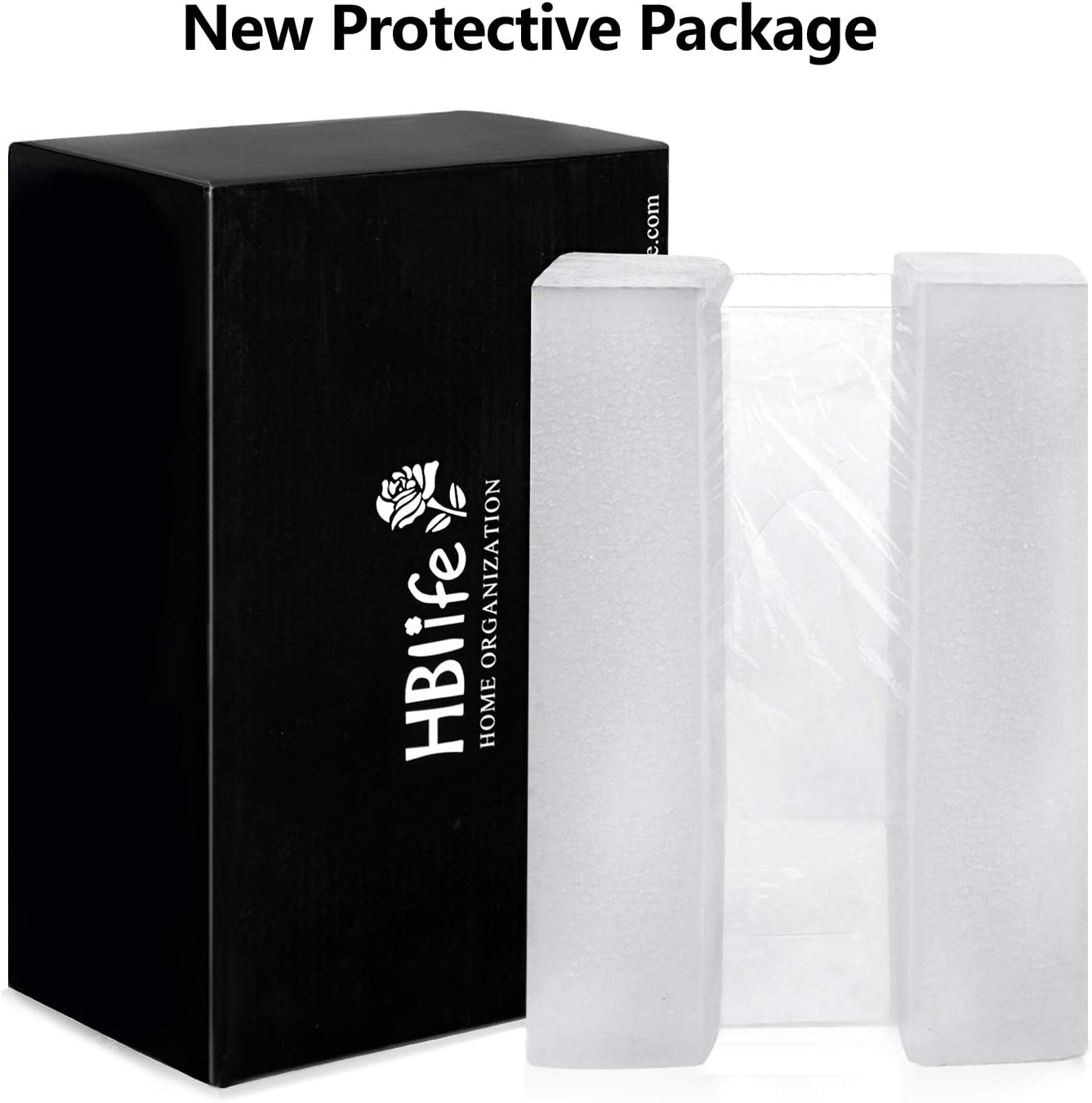 HBlife Facial Tissue Dispenser Box Cover Holder Clear Acrylic Rectangle Napkin Organizer for Bathroom, Kitchen and Office Room: Home & Kitchen