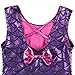 HUANQIUE Girls Kids Swimming Swimsuit Sleeveless One Piece Scale Purple 5-6 Years