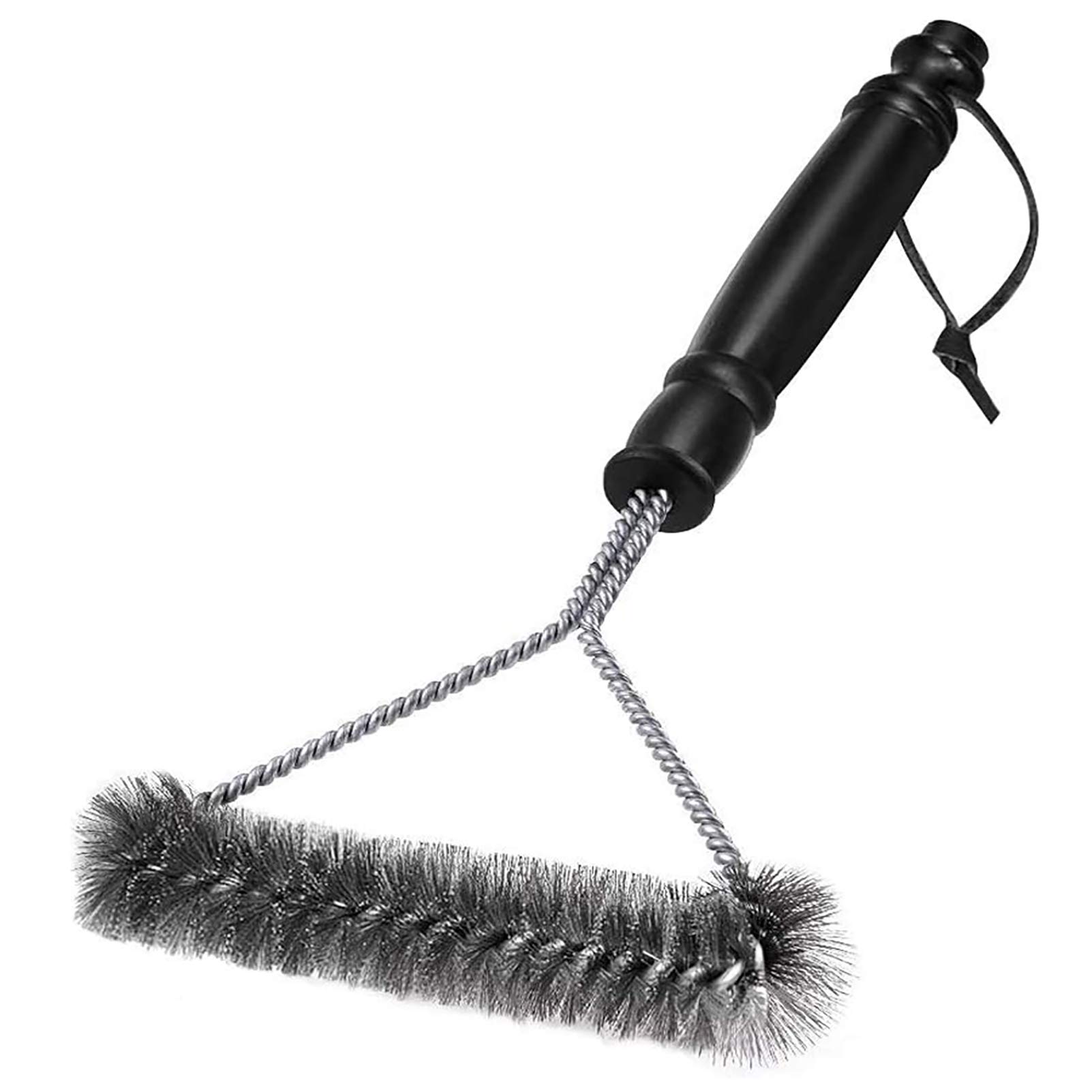 BBQ Grill Brush 12 Inch 3-in-1 – Heavy Duty Stainless Steel Wire Cleaning Brush with Long Handle, Heat Resistant, Non-Slip Grip for Barbecue & Smoker Grates