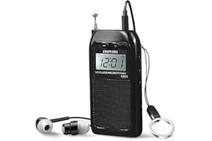 ZHIWHIS Portable Radio,FM AM SW Transistor Radio Stereo LCD Digital Display Pocket Walkmen Radio MP3 WAV Player Support TF Card Rechargeable with Shutdown Memory