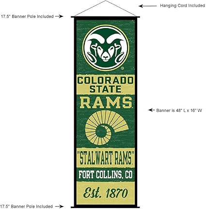 Amazon Com Colorado State Rams Banner And Scroll Sign Sports