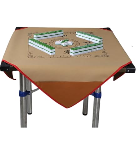 Tapis Mahjong 80x80 Cm – Antidérapant – Réducteur De Bruit – Polyester – Enroulable – Vert – Jeux De Cartes
