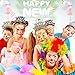 OULII 2021 New Year Headbands New Year's Eve Aluminum Foil Tiaras for New Year Party Decorations 12pcs