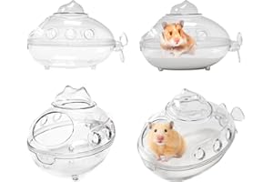 JFWOD Large Hamster Sand Bath Container Acrylic Sand Bath Shower Room & Digging Sand Container for Mice Lemming Gerbils or Other Small Pets