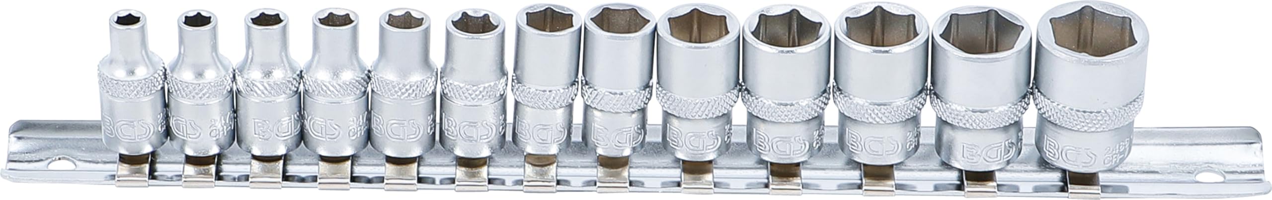 BGS 9102 | Socket Set, Hexagon | 6.3 mm (1/4") Drive | 4 - 14 mm | 13 pcs.