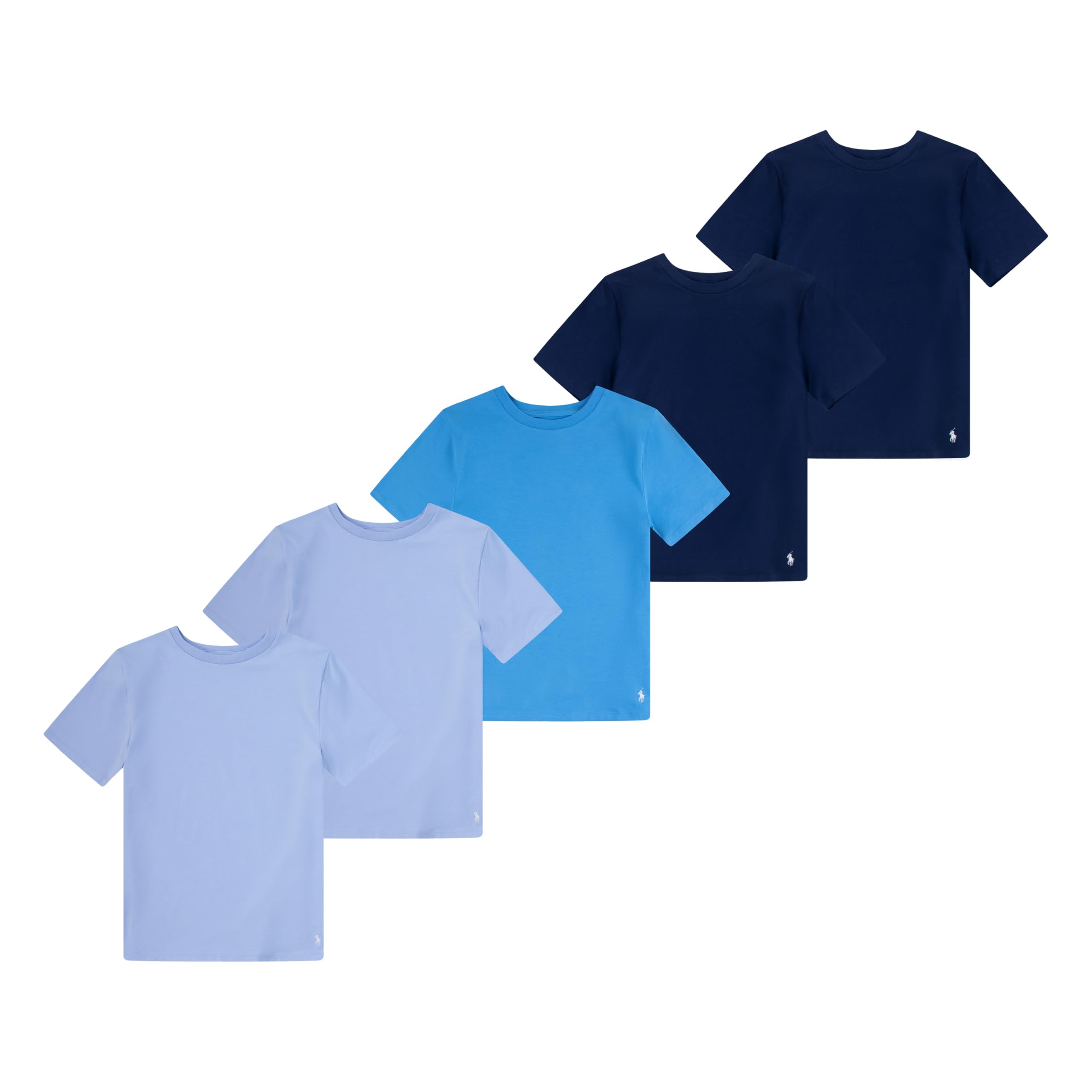 Photo 1 of POLO RALPH LAUREN Boys' Multi-Pack Short Sleeve Undershirt, Blue 3-Pack