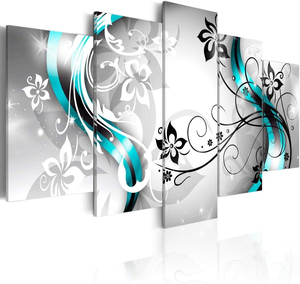 Canvas Art Design Floral Canvas Wall Art Large Artwork 5 Pieces Modern Abstract Paintings HD Flower Print Pictures for Living Room Home Bathroom Bedroom Kitchen Decoration