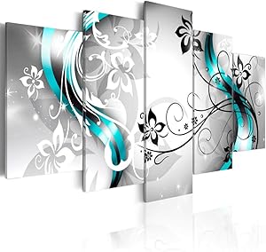 Canvas Art Design Floral Canvas Wall Art Large Artwork 5 Pieces Modern Abstract Paintings HD Flower Print Pictures for Living Room Home Bathroom Bedroom Kitchen Decoration