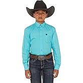 Cinch Boys' Solid Long Sleeve Button-Down Western Shirt - MTW7060374 X- US
