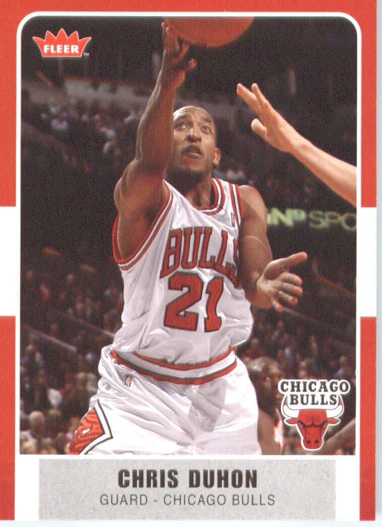2007 /08 Fleer NBA Basketball Card # 34 Chris Duhon Bulls Mint Condition- Shipped