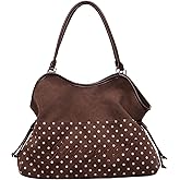 JQWYGB Polka Dot Hobo Tote Bag Y2k Hobo Shoulder Bag for Women Polka Dot Slouchy Tote Handbag for Work Travel