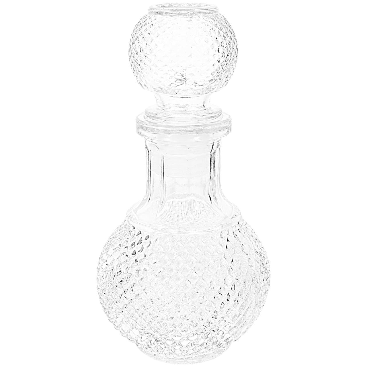 Operitacx Creative Transparent Glass Wine Decanter 250Ml Thickened Whiskey Bottle with Stopper Wine Dispenser for Home Bar and Restaurant