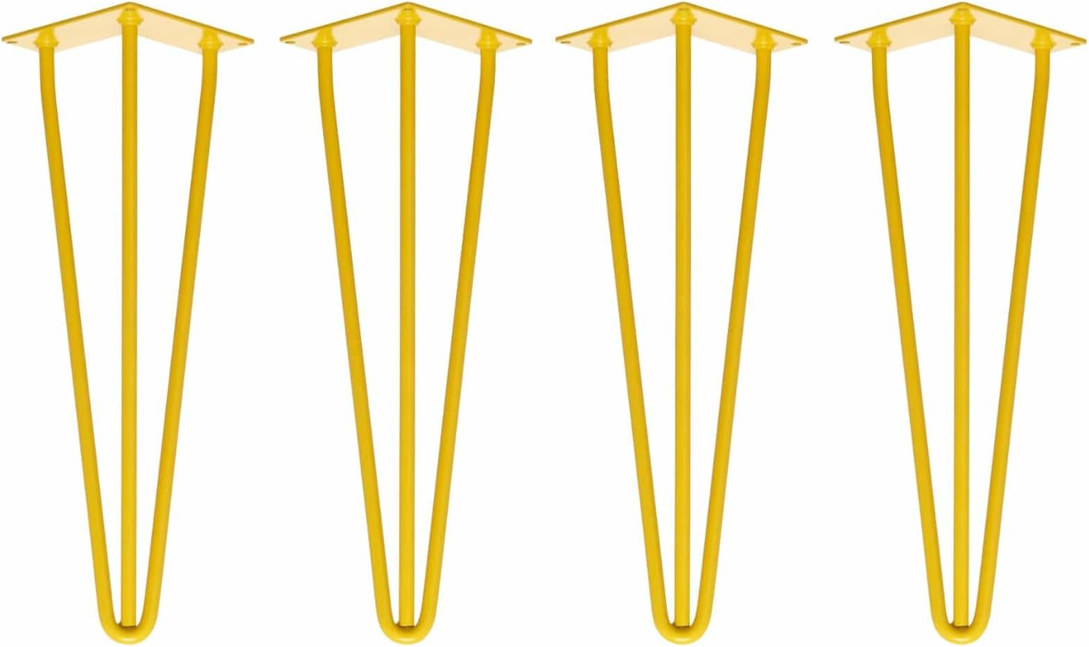 Hairpin Metal Table and Furniture Legs (x4) | All Sizes | All Colours | Screws Included - Perfect for Your DIY Project!