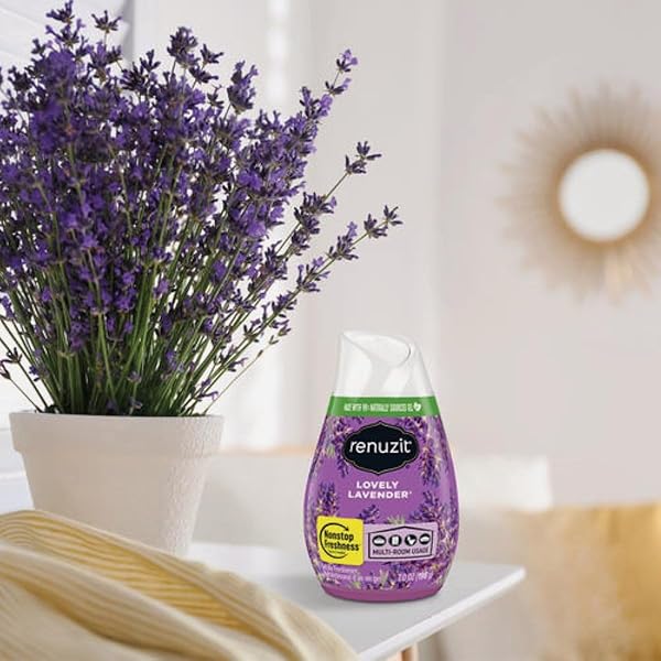 RENUZIT, LOVELY LAVENDER GEL AIR FRESHENER, 7 OUNCE