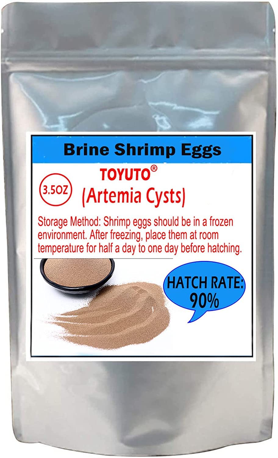 toyuto Brine Shrimp Eggs -Artemia Cysts of 90% Hatch Rate