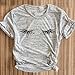 Fashion Womens Summer Loose Short Sleeve Blouse Ladies Casual Tops Eyelash T-Shirt Gray
