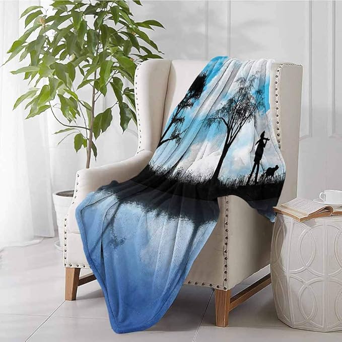 Nature Personalized Blankets Custom Blankets for Beds 63x87 Inches Man