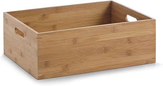 Zeller 13341 Cajón de Almacenaje M, Bambú, Marrón, 40x30x14 cm: Amazon.es: Hogar