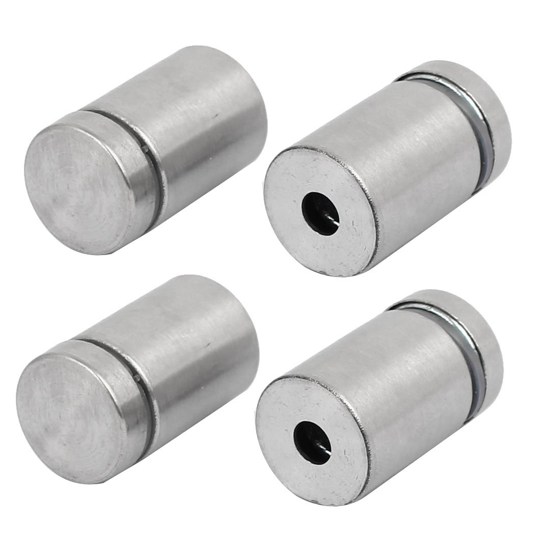 Sourcingmap 16mmx25mm Stainless Steel Glass Table Spacers Standoff Fixing Screws Bolts 4pcs