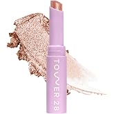 Tower 28 GoGo Cooling Shimmer Eyeshadow Stick - 8-Hour Wear Cream Eyeshadow + Precise Highlighter Stick - Water-Based Eye Makeup for Sensitive Eyes - Microplastic-Free Eye Shadow - Avalon (.09 oz)