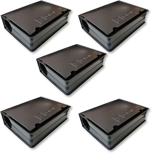 5 cajas de plástico – para aprovechar del Poison contra las ratas: Amazon.es: Jardín