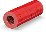ERKO Red Electrical Insulation Tape 8 Pack 3/4in x 66ft PVC 19mm x 20m