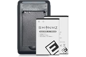 SHENMZ 2-Pack 1900mAh BL-5C Battery and Charger for Nokia 1000/1010/1100 & Home Radio, Backup Battery Kit with Current Protec