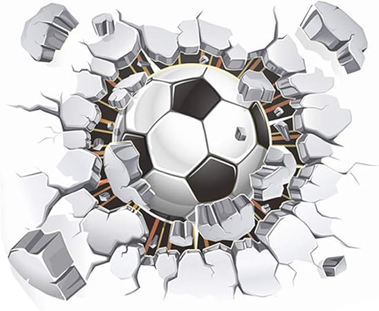 Mackur Para Pared Diseno 3d Balon De Futbol Decorativo Para