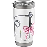 Coquette Bow Endoscopy Nurse Gastroenterology ENDO Tech Stainless Steel Insulated Tumbler