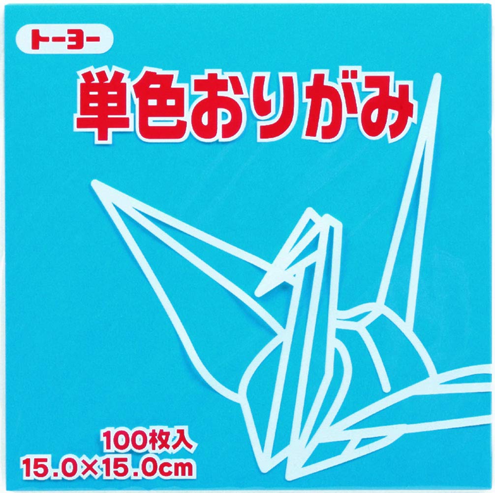 Toyo Origami Paper Single Color - Light Blue - 15cm, 100 Sheets