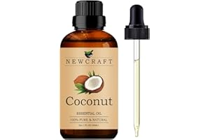 NEWCRAFT Coconut Essential Oils Organic, 30ML 100% Pure and Natural Coconut Essential Oil with Dropper for Aromatherapy Diffuser - Coconut/1 Fl Oz