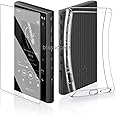 Soft Clear TPU Protective Shell Skin Case Cover for Sony Walkman NW-A300 Series NW-A306 NW-A307 (Clear case and Glass)
