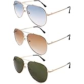 SOPHILY 3 Pack Bifocal Reading Sunglasses for Women Men, Aviator Sun Readers Glasses Gradient Lens Shades UV400 +1.75