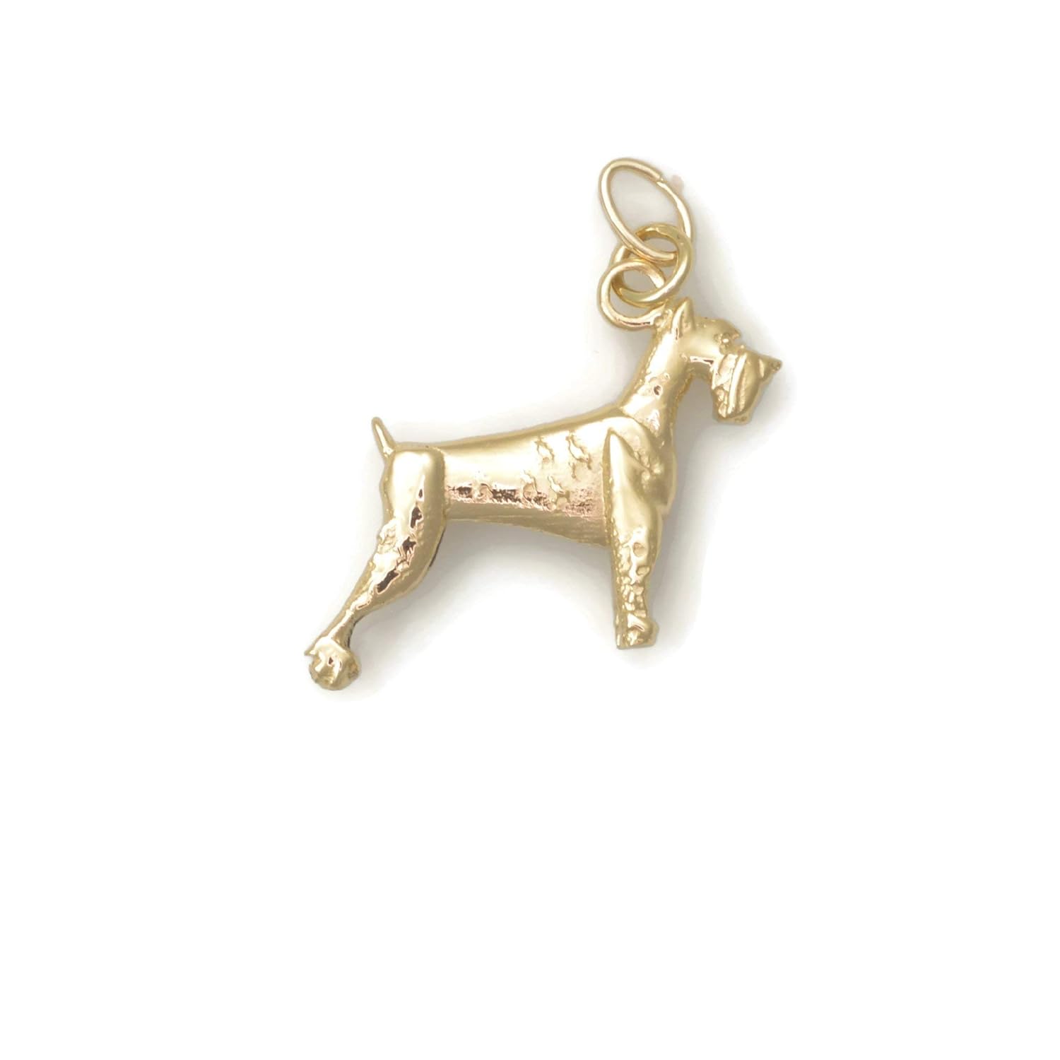 Amazon Com 14kt Giant Schnauser Charm Gold Giant Schnauzer Charm 14kt Giant Schnauzer Pendant Fr Donna Pizarro S Animal Whimsey Collection Handmade