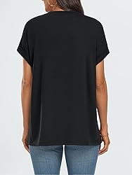AUTOMET Womens Summer Tops Casual Basic Shirts
