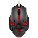 Gaming Mouse, TeckNet RAPTOR Pro 7000 DPI Programmable Gaming Mice, 8 Programmable Buttons Professhinal Wired Laptop PC Computer Mouse, 8 Adjustment DPI Levels,1000Hz Return Rate, Fire Power Button, Weight Tuning Cartridge