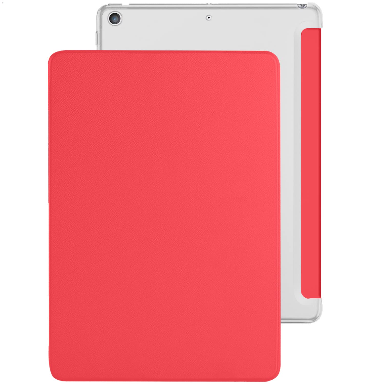 DuraSafe Cases for iPad Air 4/5/6 11 Gen A2588 A2316 MM6R3B/A MM6T3B/A MYHX2B/A Trifold PC Lightweight Smart PU Leather Hard Back Cover - Red