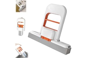 PSDEROUL Mini Foldable Desktop Mop,Mini Sponge Mop,Wet and Dry Use Cleaning System, Mini Portable Mop -Self Squeezing Wet DryMop,Mini Cleaning Sponge Mop (Orange-1PC)