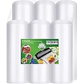 KitVacPak 6 Pack 8"x20'(3Rolls) and11"x20' (3Rolls) Vacuum Sealer Bags Rolls with BPA Free and Heavy Duty,Commercial Grade Vacuum Seal Freezer Bags Rolls Compatible with Any Type Vacuum Sealer