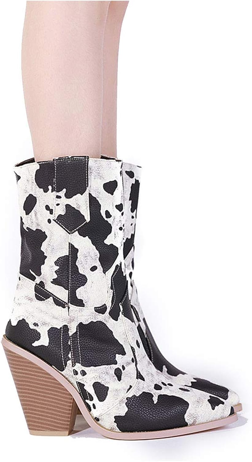 cow print boots