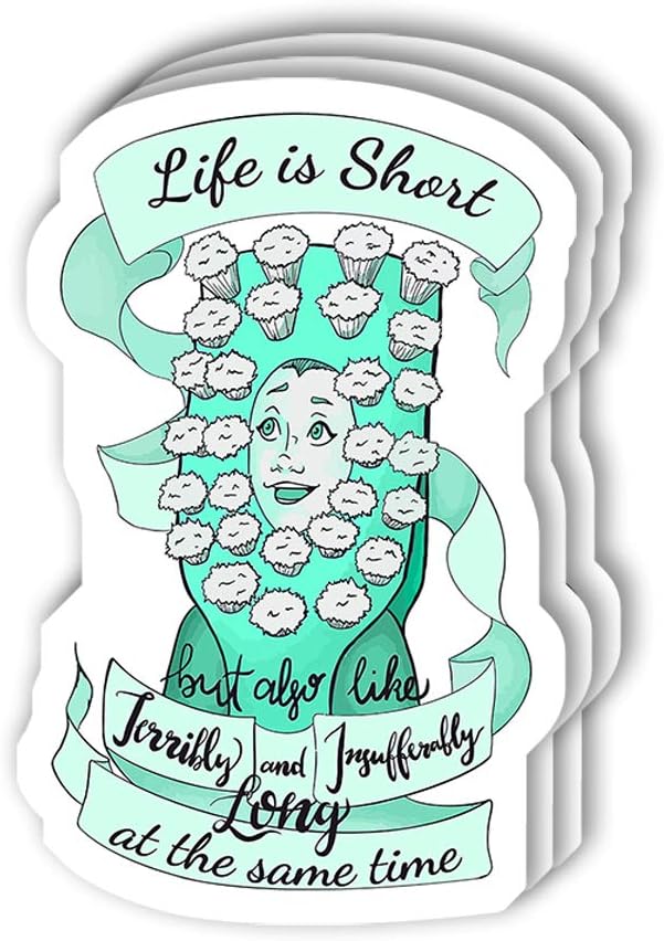 Amazon Com 3 Pcs Stickers Life Is Short Jenna Marbles Sticker For Laptop Phone Cars Vinyl Funny Stickers Decal For Laptops Fridge Kitchen Dining