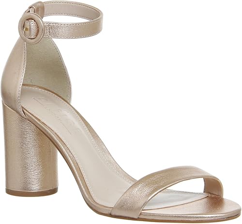 office gold block heels