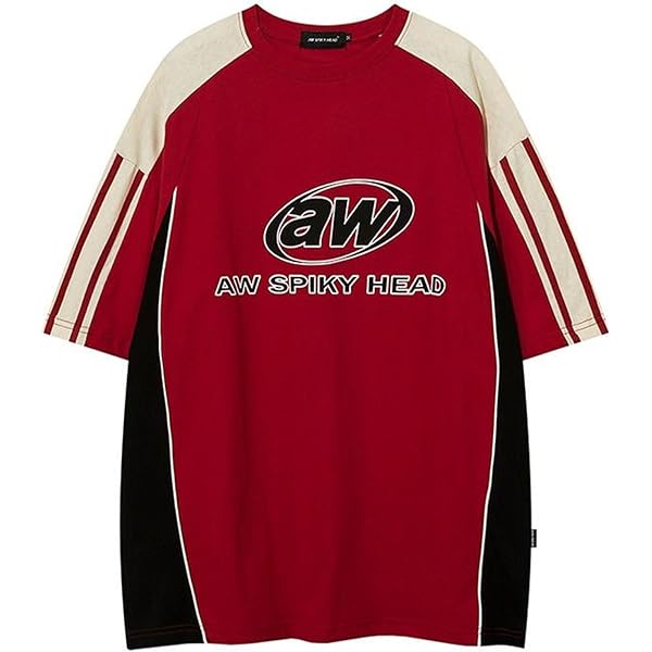 Mens Oversize Graphic Raglan T Shirt Vintage Letter Print