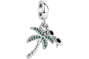 LSxAB Holiday Seaside Beach Chair Charm Seahorse Turtle Coconut/Palm Tree Compatible with Pandora Charms Bracelets