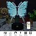 3D Illusion LED Night Light Lamps Animal Anime Butterfly Remote Control USB Cable or Batteries Powered 7 Color Kids Children Holiday Gift Home Office Theme Decoration by HUI Yuan